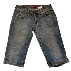 Denim&Co Women's Cropped Blue Jeans